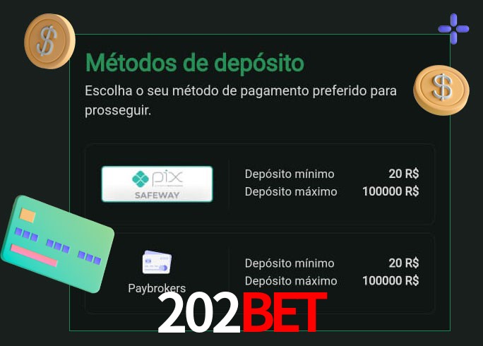O cassino 202bet oferece uma grande variedade de métodos de pagamento